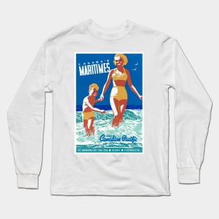 Vintage Travel Poster Canada Maritimes Long Sleeve T-Shirt